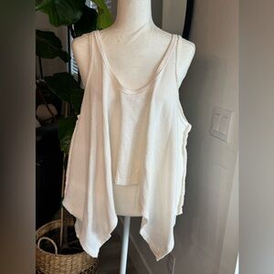 We the free waffle asymmetrical tank top size extra small women’s NWOT
